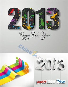 2013新年创意背景矢量图